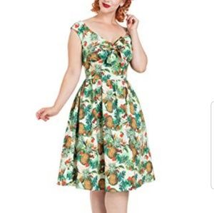 Voodoo Vixen pineapple and cherry print dress L